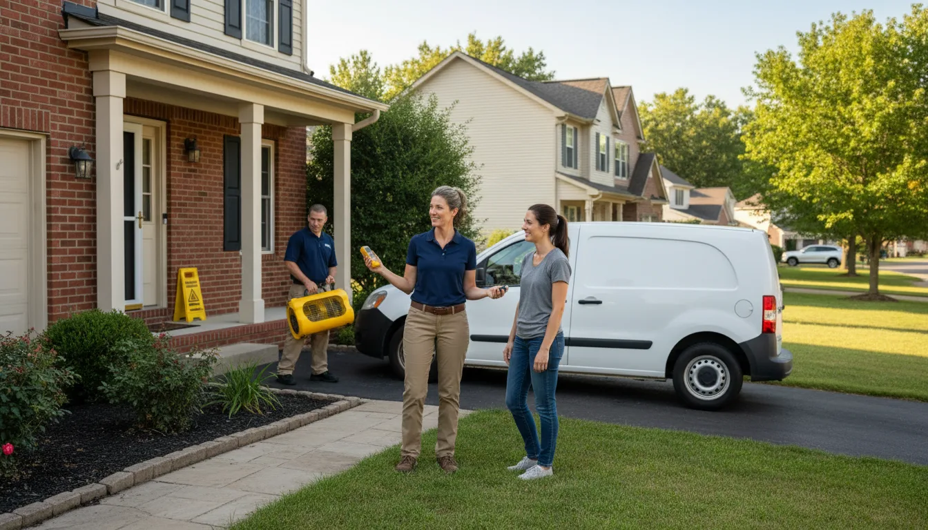 Residential water damage restoration in Worthington, OH